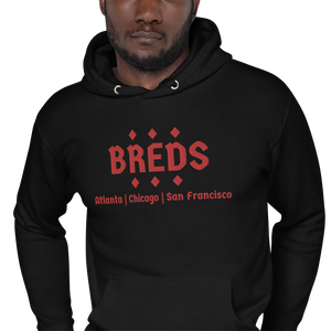 BALL+GRIND - The BREDS Black/Red Diamond Unisex Hoodie