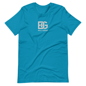 BALL+GRIND - BG (White) Stitched Short-Sleeve Unisex