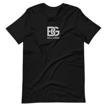 Load image into Gallery viewer, BALL+GRIND - BG (White) Stitched Short-Sleeve Unisex