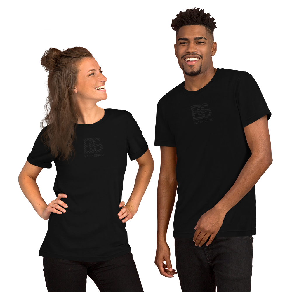 BALL+GRIND - BG Black Stitched Short-Sleeve Unisex T-Shirt
