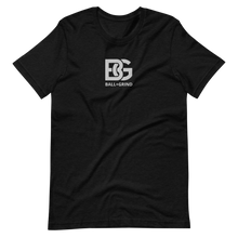 Load image into Gallery viewer, BALL+GRIND - BG (White) Stitched Short-Sleeve Unisex
