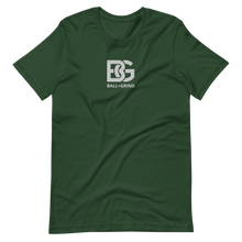 Load image into Gallery viewer, BALL+GRIND - BG (White) Stitched Short-Sleeve Unisex
