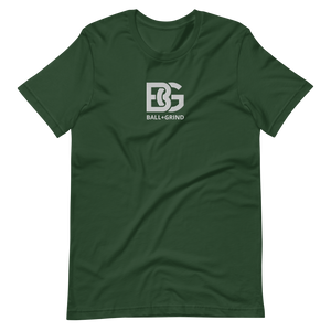 BALL+GRIND - BG (White) Stitched Short-Sleeve Unisex