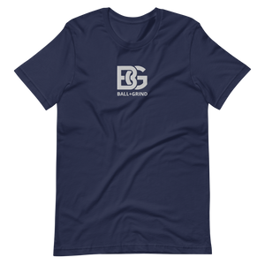 BALL+GRIND - BG (White) Stitched Short-Sleeve Unisex