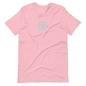 BALL+GRIND - BG (White) Stitched Short-Sleeve Unisex
