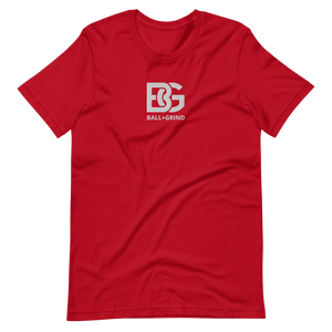 BALL+GRIND - BG (White) Stitched Short-Sleeve Unisex