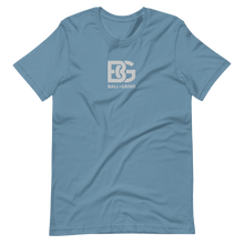 Load image into Gallery viewer, BALL+GRIND - BG (White) Stitched Short-Sleeve Unisex