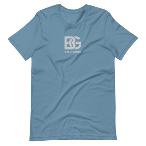 BALL+GRIND - BG (White) Stitched Short-Sleeve Unisex