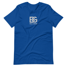 Load image into Gallery viewer, BALL+GRIND - BG (White) Stitched Short-Sleeve Unisex