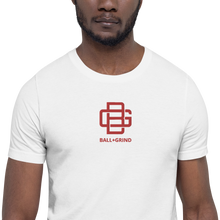 Load image into Gallery viewer, BALL+GRIND - BG LOOP Red Stitched Short-Sleeve Unisex@